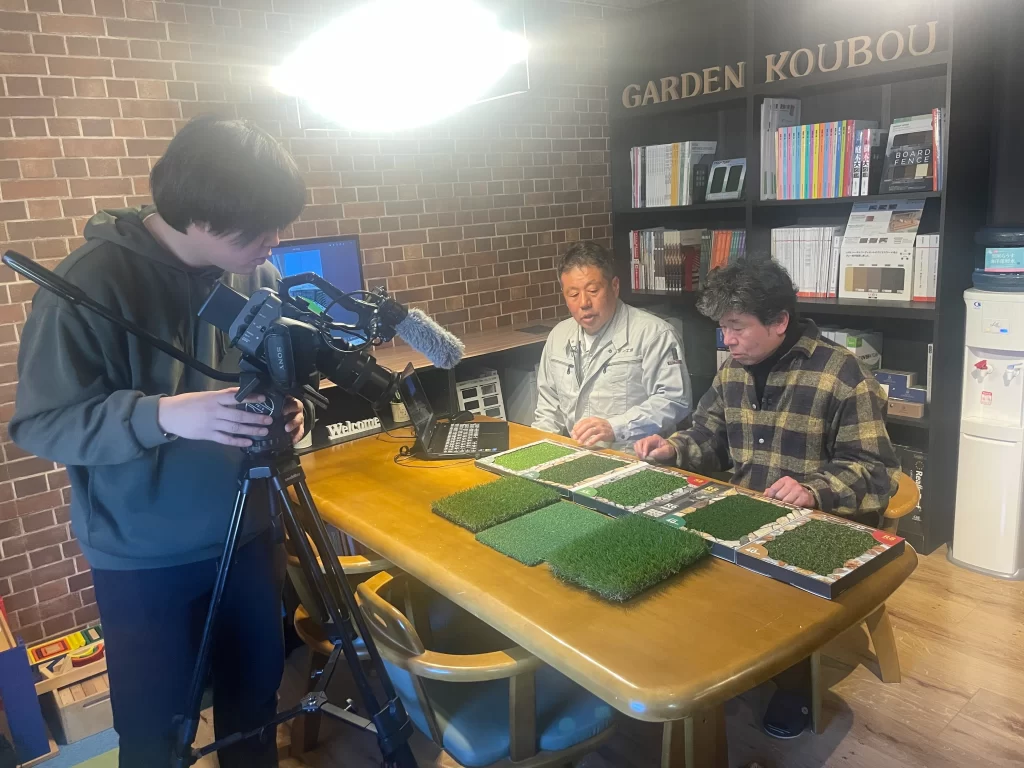 愛媛県松山市にあるガーデン工房様の撮影の様子